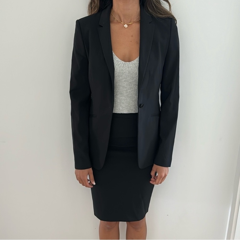 Black Blazer and Skirt Set